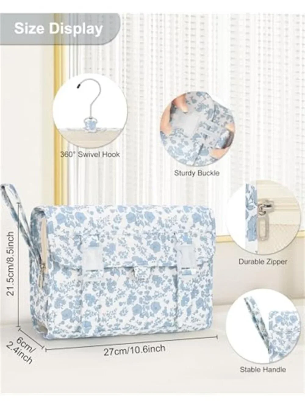 Hanging Toiletry Bag Travel Organizer Large Capacity Waterproof Makeup Wash Bag